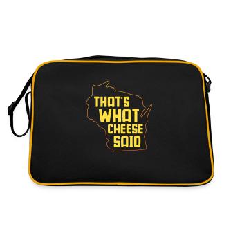 Cheese Cheesecake Food Gift - Retro Bag - black/gold - Back