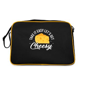 Cheese Cheesecake Food Gift - Retro Bag - black/gold - Back