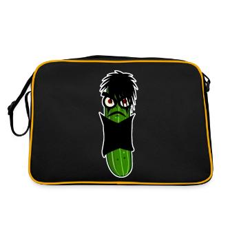 Goth Cucumber Gothic - Retro Tasche - Schwarz/Gold - Hinten