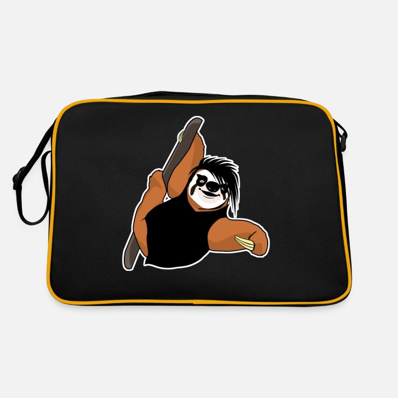 Goth Sloth Gothic - Retro Tasche - Schwarz/Gold