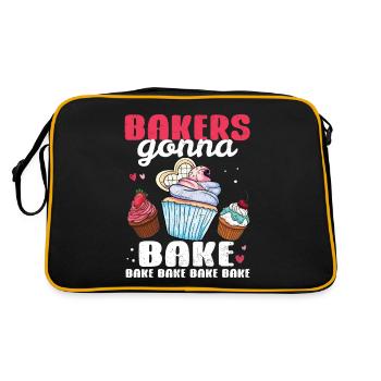Cupcake - Retro Bag - black/gold - Back