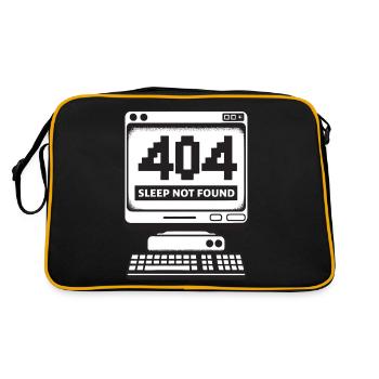 404 Sleep Not Found Funny Insomnia Programmer - Retro Bag - black/gold - Back