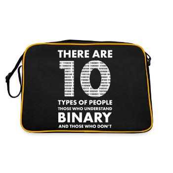 10 Types De Personnes Binaire Drôle Programmation Geek - Sac Retro - noir/or - Dos