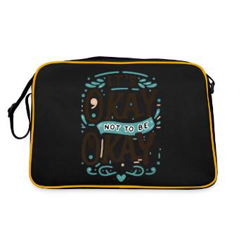 It's Ok Not To Be Ok Mental Health Awareness - Retro Bag - black/gold - Back