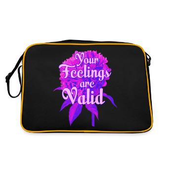 Your Feelings Are Valid Anxiety Depression Therapy - Retro Bag - black/gold - Back
