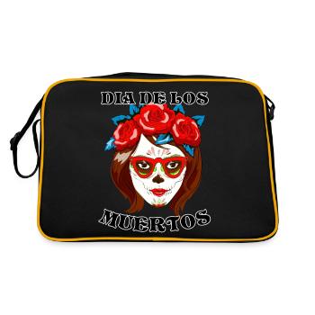 DIA DE LOS MUERTOS - Sac Retro - noir/or - Dos