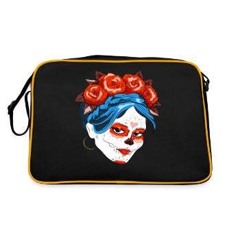 DIA DE LOS MUERTOS - Retro Tasche - Schwarz/Gold - Hinten