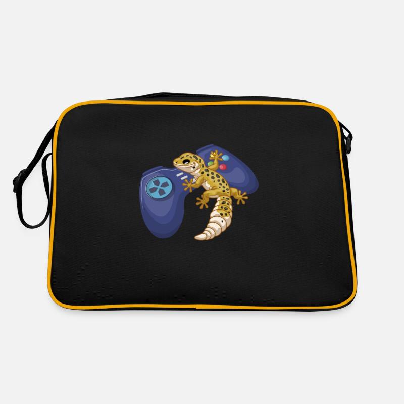Gecko Salamander Echse Reptil Geschenk Retro Tasche