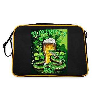 JOUR DE LA SAINT-PATRICK SERPENT BIÈRE TRÈFLE - Sac Retro - noir/or - Dos