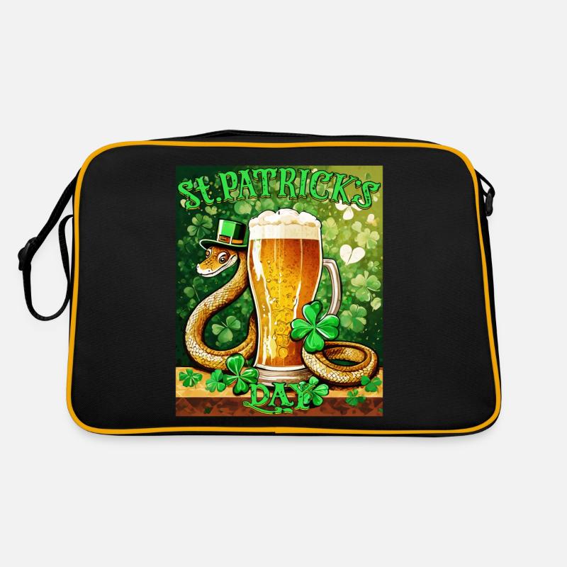ST PATRICK´S DAY SCHLANGE BIER KLEEBLATT Retro Tasche