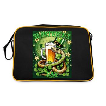JOUR DE LA SAINT-PATRICK SERPENT BIÈRE TRÈFLE - Sac Retro - noir/or - Dos