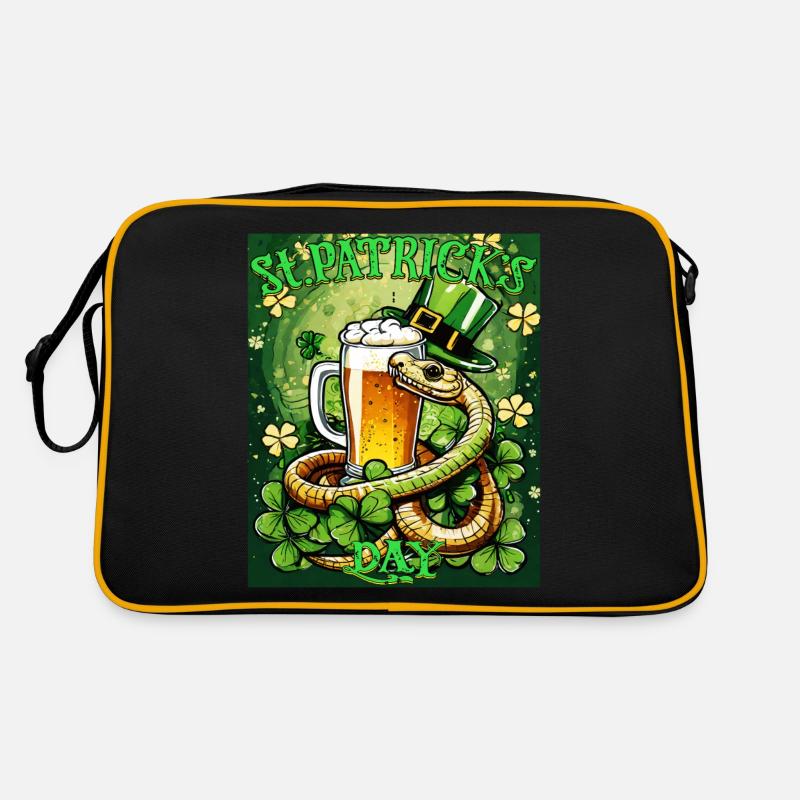 JOUR DE LA SAINT-PATRICK SERPENT BIÈRE TRÈFLE Sac Retro