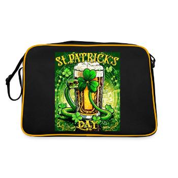 JOUR DE LA SAINT-PATRICK SERPENT BIÈRE TRÈFLE - Sac Retro - noir/or - Dos