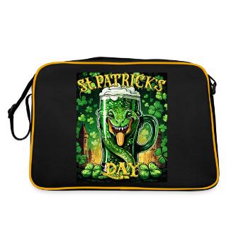 JOUR DE LA SAINT-PATRICK SERPENT BIÈRE TRÈFLE - Sac Retro - noir/or - Dos