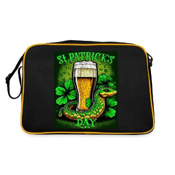 JOUR DE LA SAINT-PATRICK SERPENT BIÈRE TRÈFLE - Sac Retro - noir/or - Dos