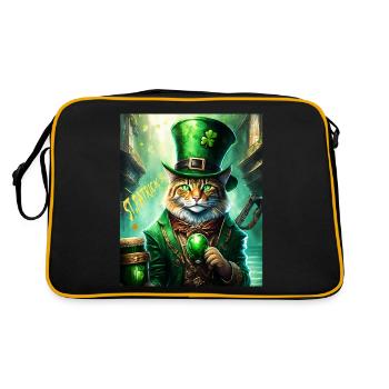 ST PATRICK ́S DAY CAT BEER SHAMROCK - Retro Bag - black/gold - Back