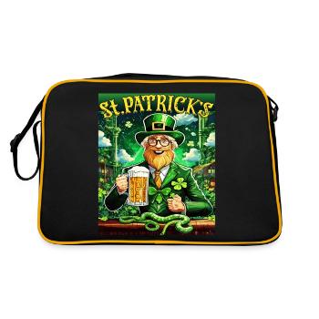ST PATRICK ́S DAY SNAKE BEER SHAMROCK - Retro Bag - black/gold - Back