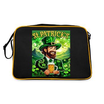 ST PATRICK ́S DAY SNAKE BEER SHAMROCK - Retro Bag - black/gold - Back