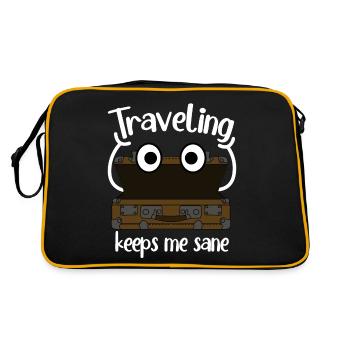Suitcase Luggage Suitcases Tavelling - Retro Bag - black/gold - Back