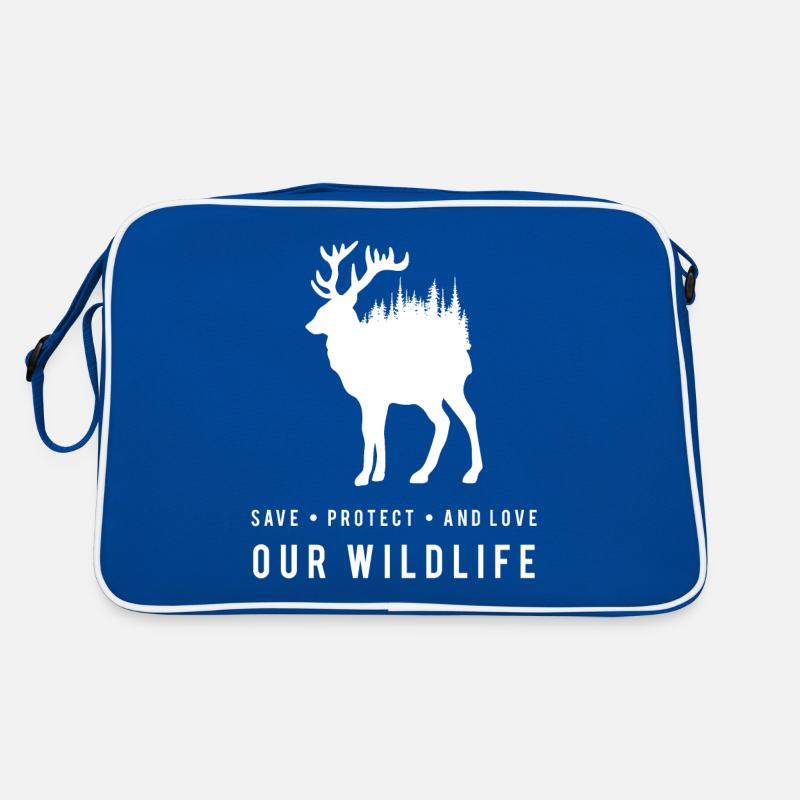 Protéger la nature - Chevreuils dans la forêt Sac Retro