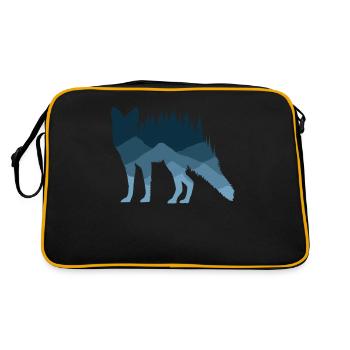 de la forêt - Silhouette de renard - Sac Retro - noir/or - Dos