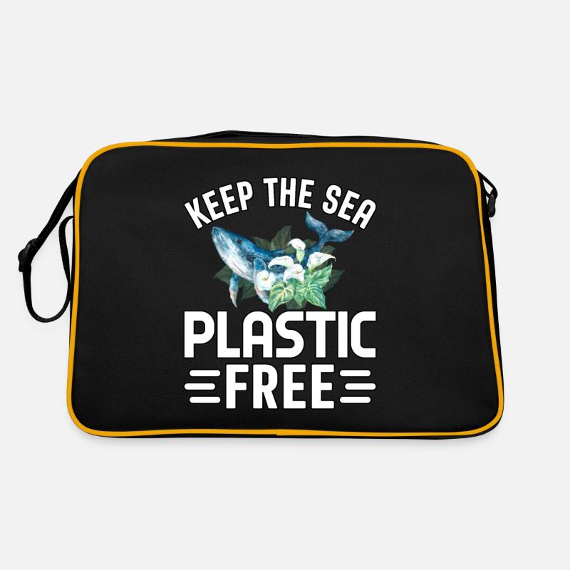 Keep the sea plastic free Retro Bag