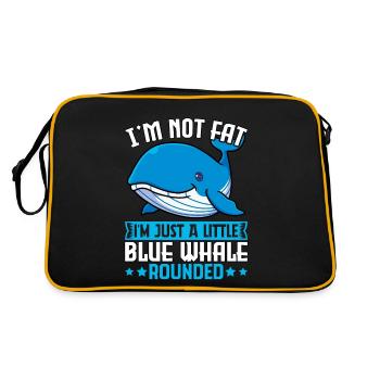 Je ne suis pas gros, je suis juste une petite baleine bleue arrondie - Sac Retro - noir/or - Dos