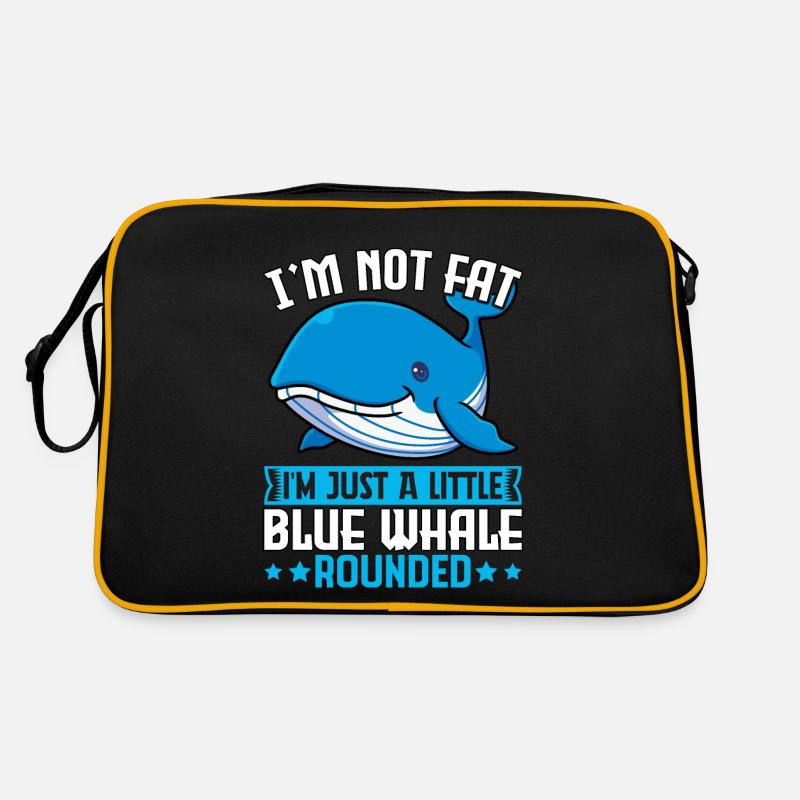 Ich bin nicht dick, ich bin nur ein kleiner Blauwal rundlich Retro Tasche