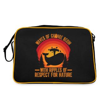 Waves of Change begin with ripples of respect for - Retro Bag - black/gold - Back