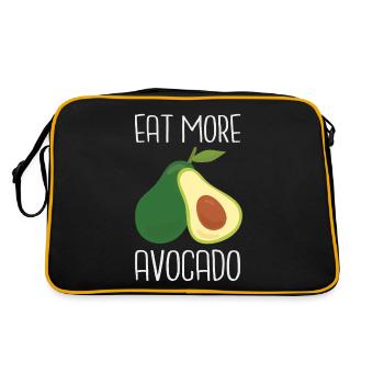 Avocado Guacamole Vegan Geschenk - Retro Tasche - Schwarz/Gold - Hinten