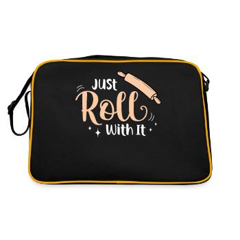 Baker Bakery Bakery Baking Gift - Retro Bag - black/gold - Back