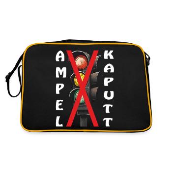 TRAFFIC LIGHT BROKEN - Retro Bag - black/gold - Back