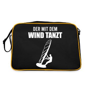 Wind dancer - surfer soul - Retro Bag - black/gold - Back