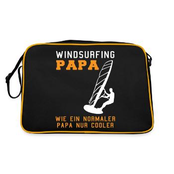 Cool windsurfing dad - Retro Bag - black/gold - Back