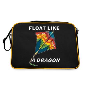 DRACHEN FLOAT LIKE A DRAGON - Retro Tasche - Schwarz/Gold - Hinten