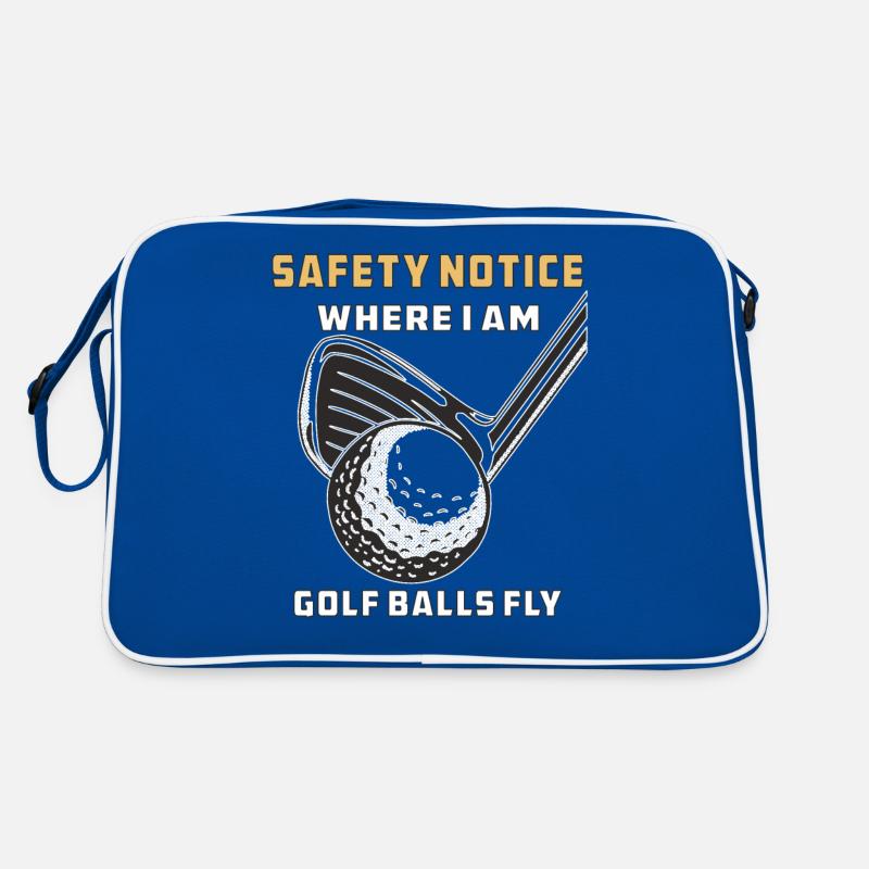GOLF WHERE I AM, GOLF BALLS FLY Retro Bag