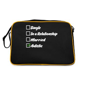 Blague Autiste Autisme Autiste - Sac Retro - noir/or - Dos