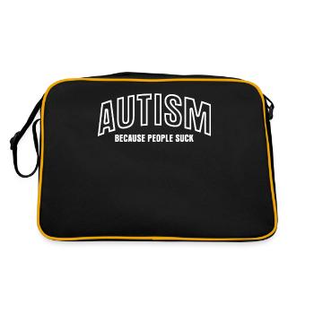 Autiste Autisme Blague Autiste - Sac Retro - noir/or - Dos