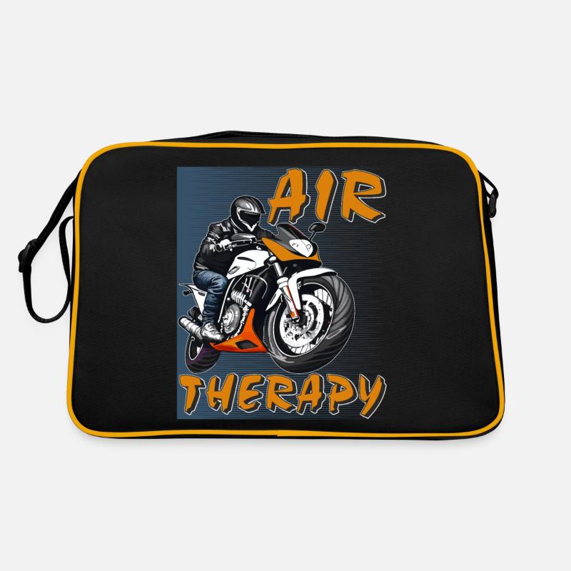 MOTORRAD AIR THERAPY - Retro Tasche - Schwarz/Gold