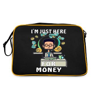 MEC, JE SUIS JUSTE LÀ POUR L’ARGENT - Sac Retro - noir/or - Dos