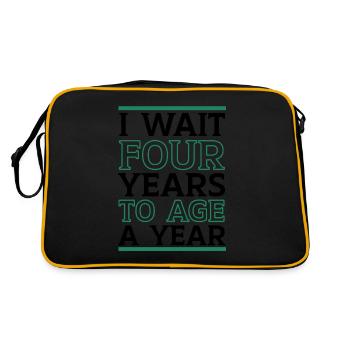 Happy Birthday Leap Year February 29 Leap Day - Retro Bag - black/gold - Back