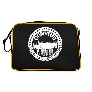 Blague d’âne avec des ânes - Sac Retro - noir/or - Dos