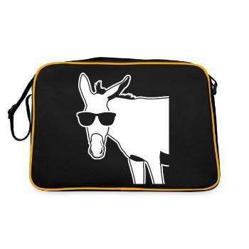 Donkey with Sunglasses Donkeys - Retro Bag - black/gold - Back