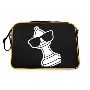 Chess Pieces Chess Board - Retro Bag - black/gold - Back