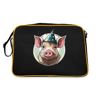 CÉLÉBRATIONS DU COCHON - Sac Retro - noir/or - Dos