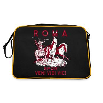 ROMA STREITWAGEN SPQR VENI VIDI VICI - Retro Tasche - Schwarz/Gold - Hinten