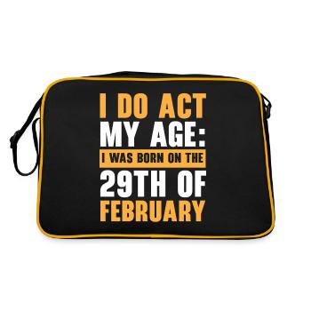 Joyeux anniversaire Année bissextile 29 février Jour bissextile - Sac Retro - noir/or - Dos