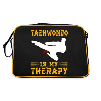Le taekwondo est ma thérapie - Sac Retro - noir/or - Dos