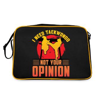 J’ai besoin de Taekwondo pas ton opinion - Sac Retro - noir/or - Dos