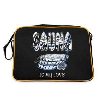 SAUNA IS MY LOVE - Retro Bag - black/gold - Back